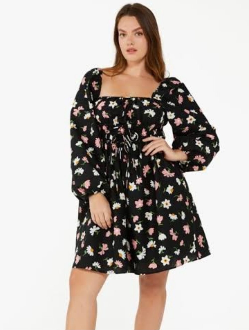 Dress Kate Spade Black Pink and White Floral Pattern